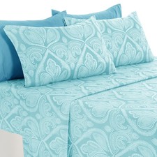 LUX D cor Paisley King Sheet Set   6 Piece Ultra-Soft Microfiber Bed Sheets with