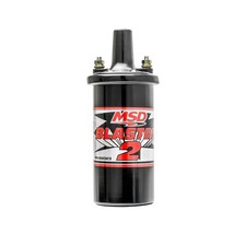 Msd Ignition Coil Blaster Ii 45000-volt Black Round For Use With Carbureted Sale