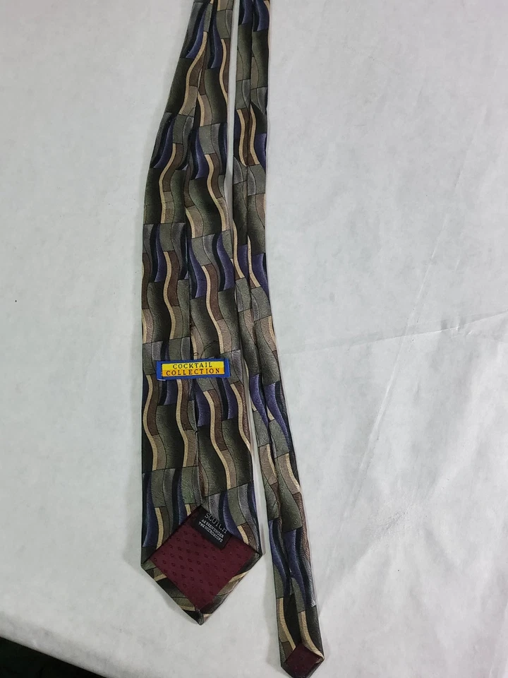 Cocktail Collection Men's Tie 100% Silk Made In USA  "Scotch Under A Microscope" - Image 2 of 4