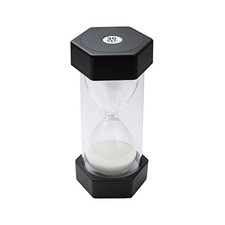 Sand Timer for Kids - 30 Seconds Black - 5 inches Hour Glass Acrylic Covered ...