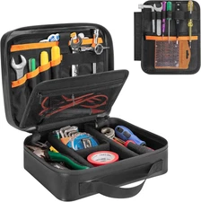 Water Resistant Utility Pouch Multi Purpose Tool Bag Leather Black