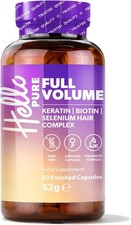 Hello Pure Full Volume Hair Growth Vitamins ? Biotin & Keratin Blend ? 60 Capsul