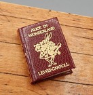 Vtg Illustrated Barbara Raheb Alice In Wonderland Book Dollhouse Miniature 1:12 — photo 1