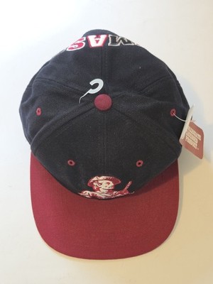Vintage Umass Minutemen The G Cap Blockhead Snapback Hat Deadstock New w/ Tags