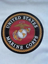 1 United States Marine Corp Quilt Block Veteran Military Fabric Seal Wall #4