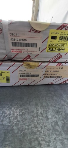 43512-05010 Kit 2x dischi freno originali Toyota Anteriore per TOYOTA CARINA - Foto 3 di 3