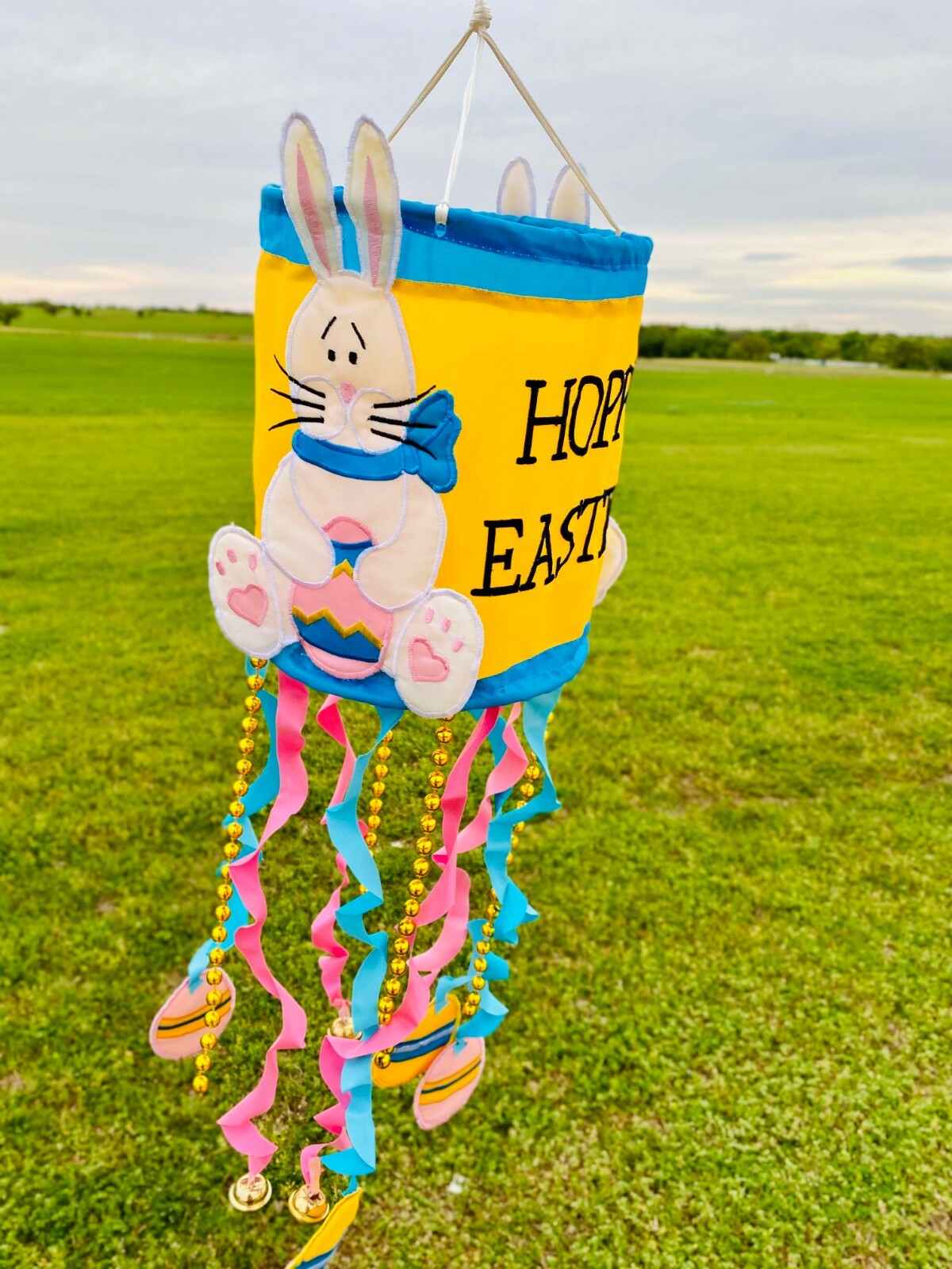 Springtime Windsock Hoppy Easter Bunny Windsock Indoor Outdoor Wind Chime 24” Springtime ...