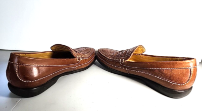 JOHNSTON & MURPHY Tidwell 20-8543 Mens 10 1/2 M Brown Woven  display picture 1