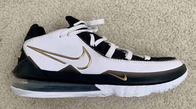 Nike LeBron 17 XVII Low EP White Black Metallic Gold CD5007-101