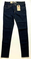 Levi's 710 Blue Denim Jeans Super Skinny Girls Kids Size 14 Reg Stretch Zip New