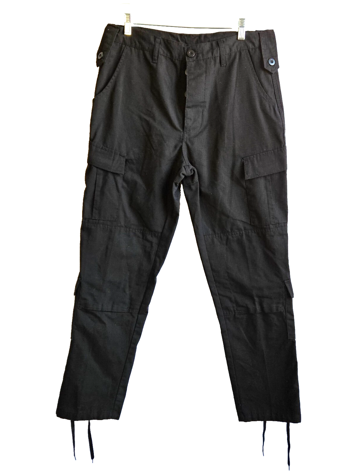 Tactical Pants Men Medium/Regular Black Cargo Cotton Work Outdoor Military Army