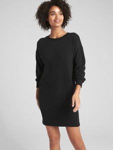 black sweatshirt dress