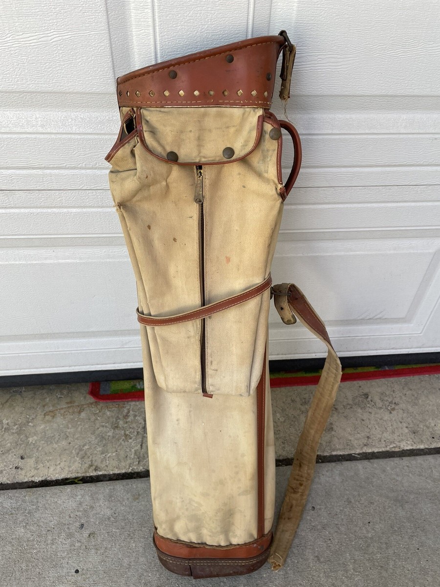 極美品✨ザンケッティ　3WAY SUEDE BAG ゴールド金具　箱・保存袋 Vintage Damaged PAR-BAG Atlantic Stovepipe Sunday Golf Bag Trenton