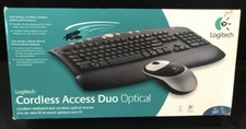 Logitech Cordless Access Duo Optical Keyboard and Mouse New