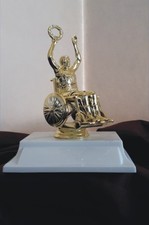6 3/4"" Male Wheelchair Victory Trophy Award. Engraved.
