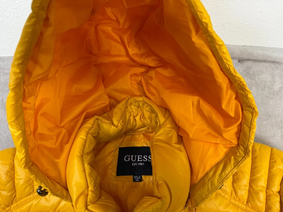 Abrigo acolchado con capucha desmontable GUESS | 2x grande para hombre | Chaqueta de invierno 119RN716 Foto 4 de 4