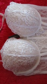 ANN SUMMERS UNDERWIRED WHITE/NUDE BASQUE SUSPENDER "FIERCELY SEXY 12/14 D-E NWT