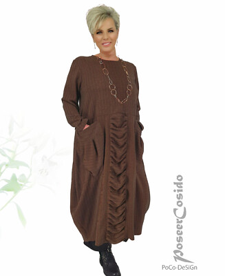 PoCo DeSiGn Lagenlook Ballon-Kleid In Schwarz