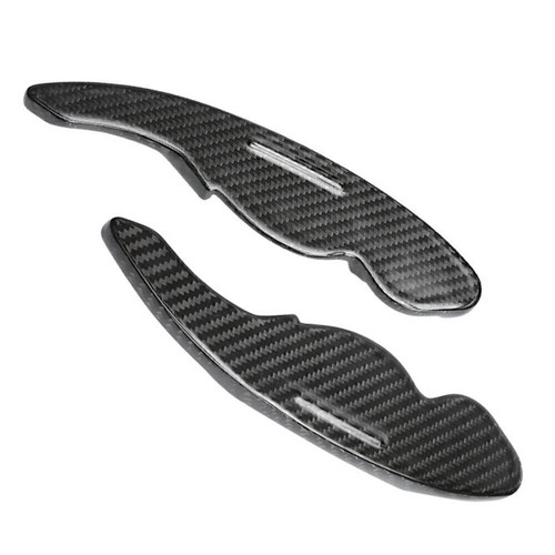 2X Carbon Fiber Steering Wheel Paddle Shifter Extension Fit Land Rover 2010+ - Picture 4 of 8
