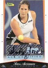 Sofia Arvidsson autographed tennis card Sweden 2008 Ace Authentic Matchpoint #26
