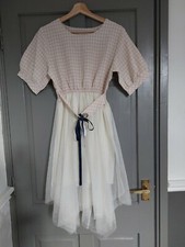 BMWOT Check Short Sleeve Mesh Dress M