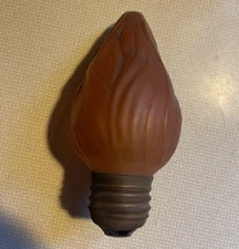 Vintage 25 Watt Peach Swirl Light Bulb 4" Working Flame Light Bulb