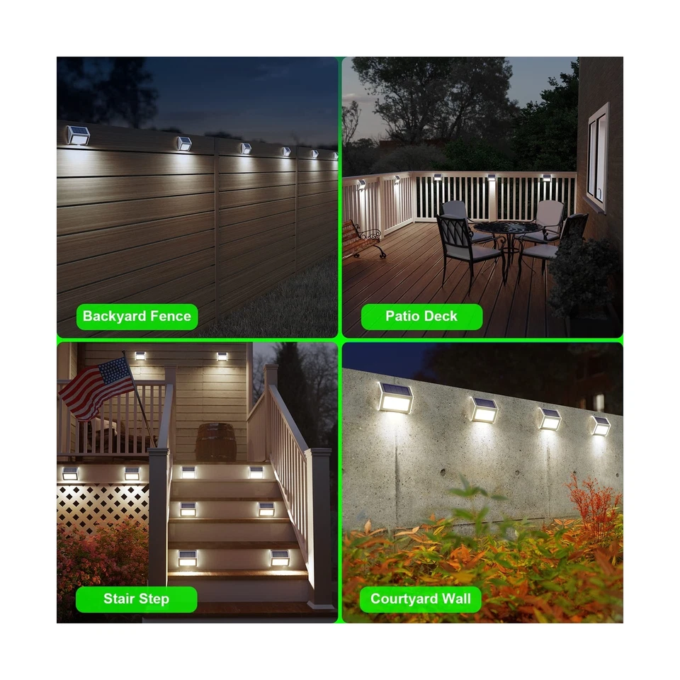 Уличные светильники на солнечных батареях JSOT, 12 упаковок светильников на солнечных батареях, палубные светильники на солнечных батареях... - Изображение 2 из 4