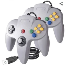 NewHail 2 Pack Classic N64 USB Controller, Retro  N64 Bit  Gamepad USB Wired PC