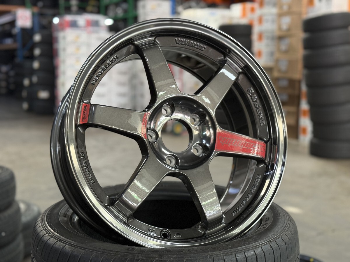 New 17x8 AOW TE37 SL Saga Flow Formed (4 Wheel) 5x114.3 HONDA