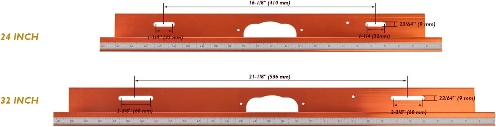 24 Inches Long Router Table Fence System with Feather Board, Bit Guard ...