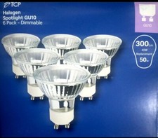 6 * BULB TCP halogen spotlight GU10 dimmable bulb , pack of 6 , 300 lm 40w