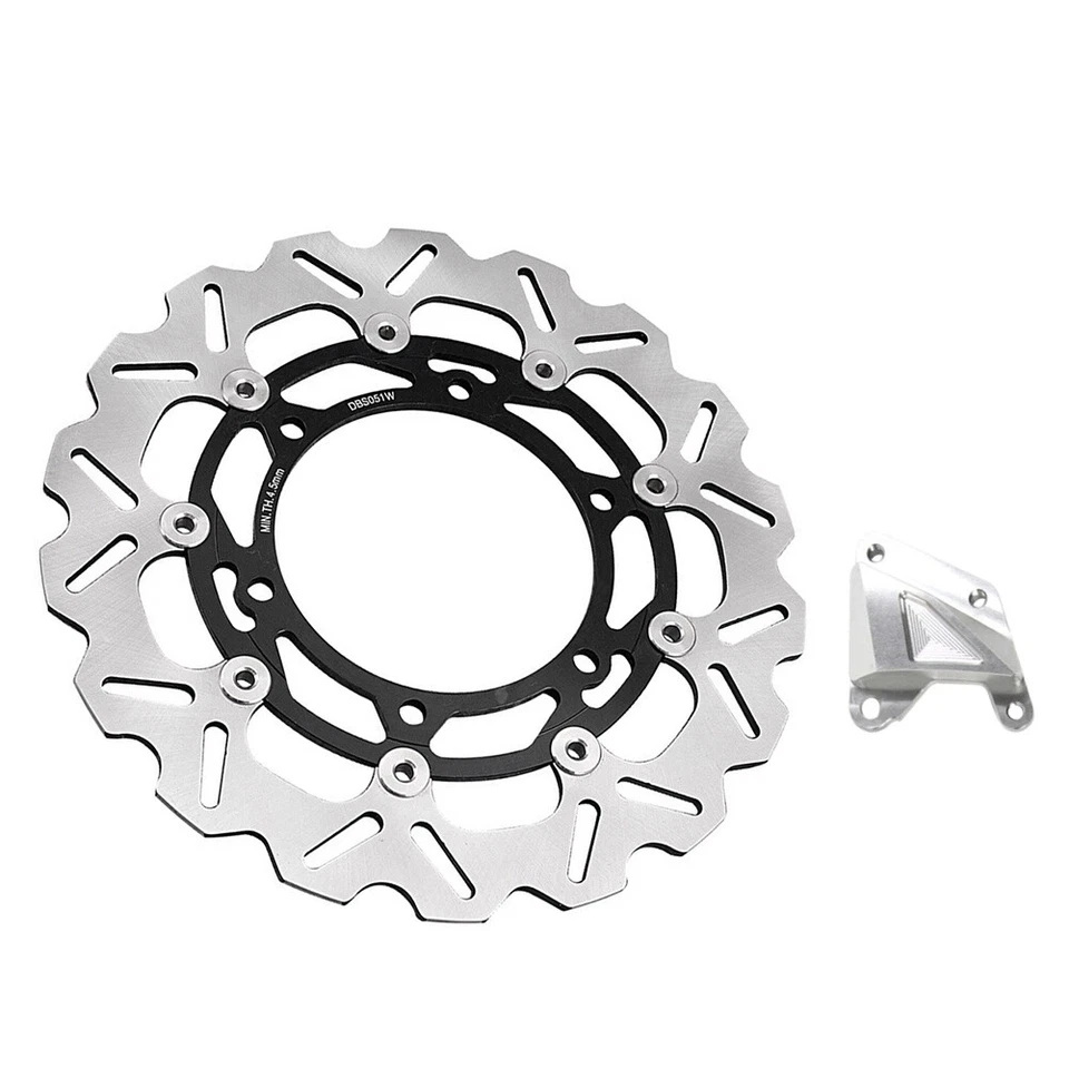 Front Brake Disc Rotor Steel Black Fit Kawasaki Ninja 250R 2008 2009 2010 2011 Foto 3 de 4