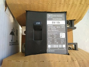 CUTLER HAMMER BW2200 CIRCUIT BREAKER 200A 2POLE 120-240V bw10k