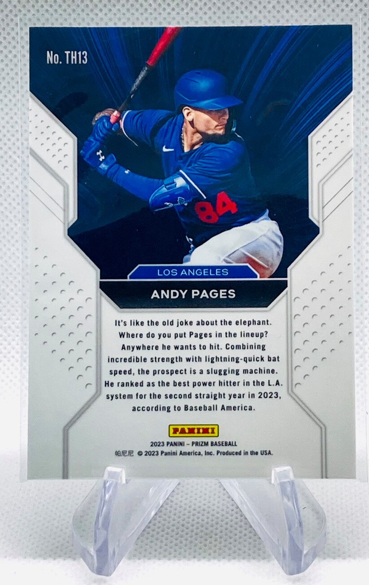 2023 Panini Prizm Andy Pages Three-Hole Insert #TH13 - Dodgers | eBay
