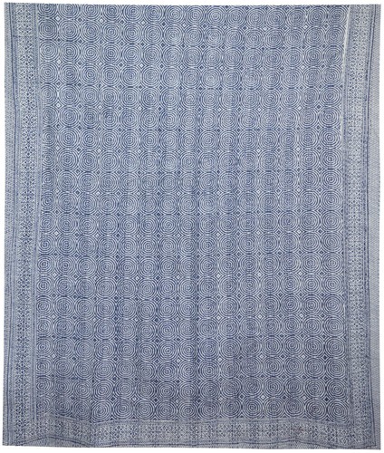 Indian Cotton Hand Block Print Kantha Bedspread Handmade Quilt Twin Size Blanket - Picture 4 of 5