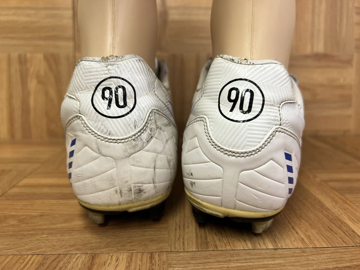 VNTG🔥 Sz 12 - Nike Total Ninety 90 White Blue Soccer Cleats VNTG🔥 Sz 12 - Nike Total Ninety 90 White Blue Soccer Cleats