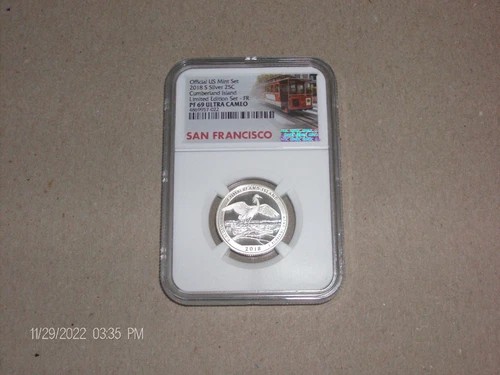 2018 NGC PF69 UC Silver Cumberland NP Quarter First Release (San Fran Holder)