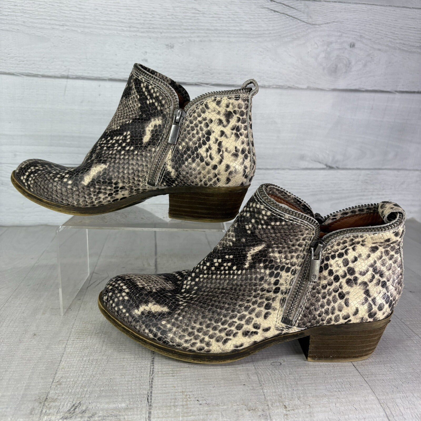 Lucky Brand  BARTALINO Python Snake Double Zip Bo… - image 5