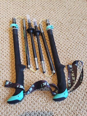 Set of LEKI Micro Vario Carbon C100 trekking Poles 100-120CM NEW