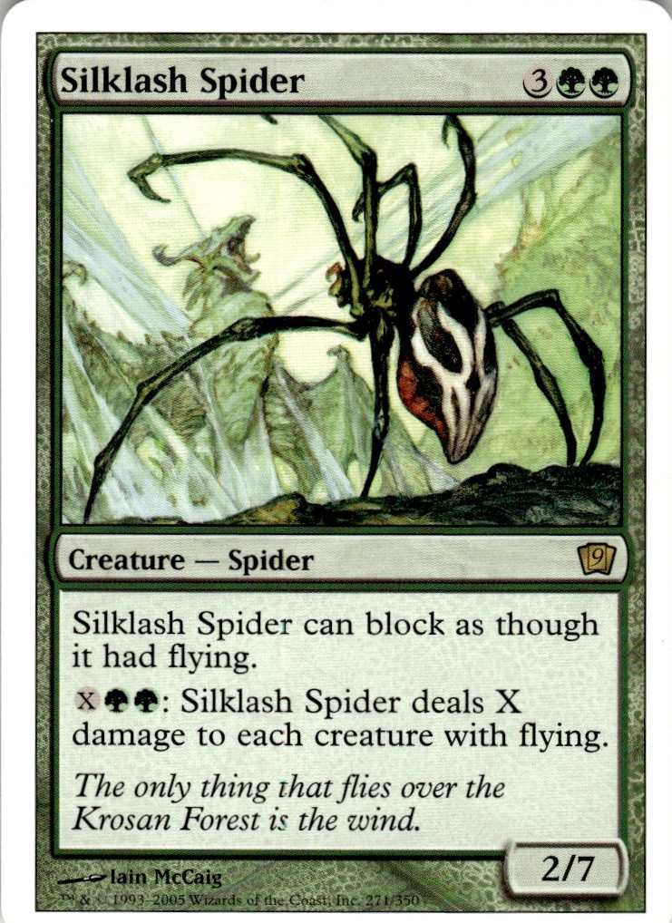 2005 Ninth Edition Magic The Gathering Silklash Spider 271/350 LP