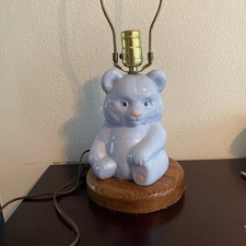 Vintage ceramic bear kids children room lamp