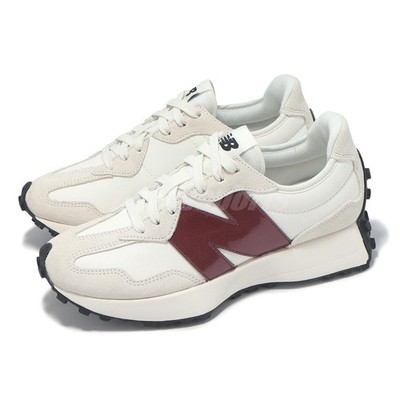 New Balance 327 NB White Burgundy Women Casual Lifestyle Shoes WS327JWC-B