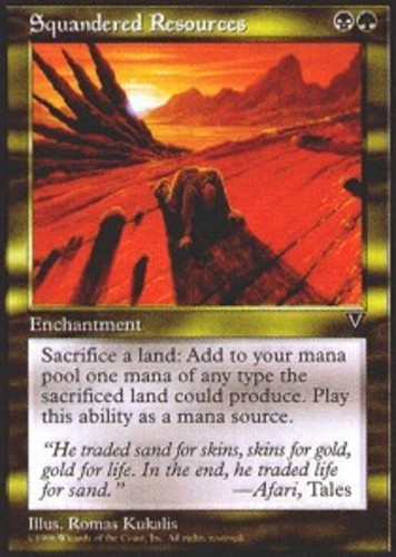 MTG magic cards 1x Squandered Resources Visions Light Play, English - Picture 1 of 1