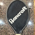 Vintage Bancroft Black And White Faux Leather  Tennis Racquet Cover — photo 1
