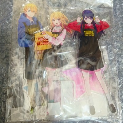 Ruby Oshi no Ko x Tower Records großer Acrylständer 3-teiliges Set Ai Hoshino...