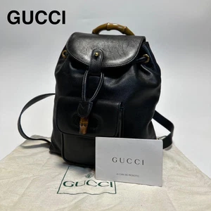 i30 Sac de rangement bon état inclus Gucci bambou tout cuir cordon noir