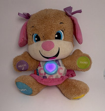 Fisher-Price Laugh Learn Interactive Plush Puppy Pink Light-Up Toy