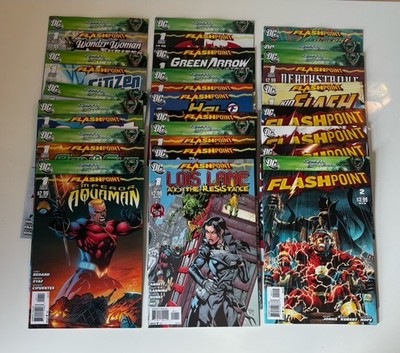 Flashpoint DC Comics Lot 22 Books Batman Knight of Vengeance Wonder Woman Flash