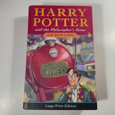 Harry Potter and the Philosopher's Stone Large Print Edition Hardcover 3rd Print