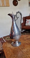 Antique 1901 Victorian-era Silver-Plated Claret Jug